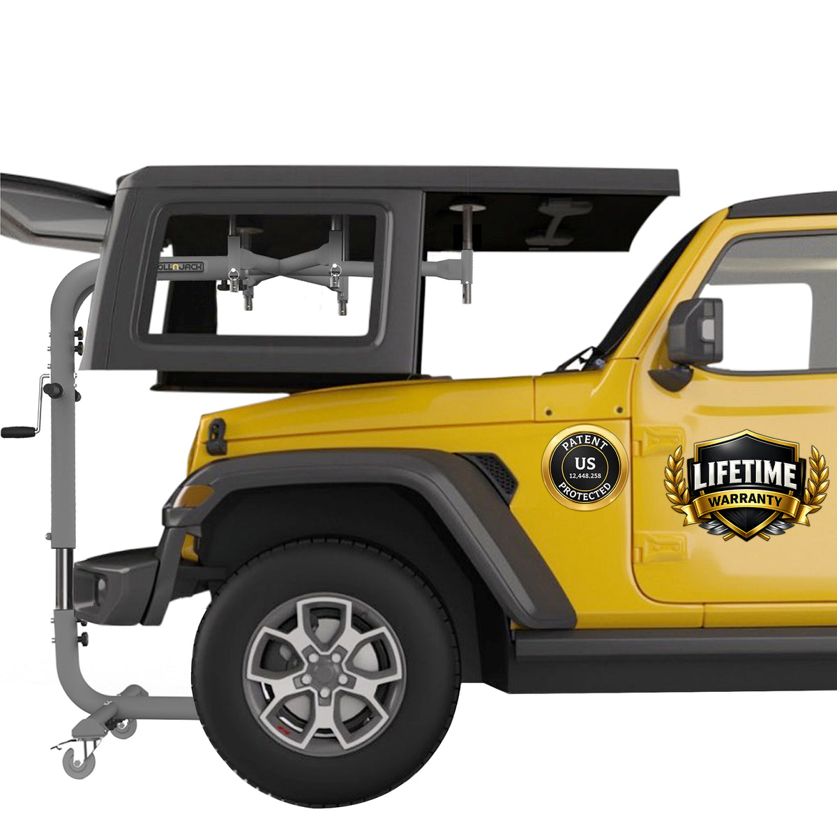 RollnJack Jeep Hardtop Removal & Storage Device