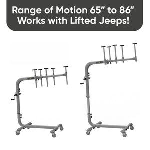 RollnJack Jeep Hardtop Removal & Storage Device